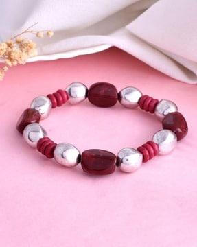 slip-on beaded elasticated bracelet