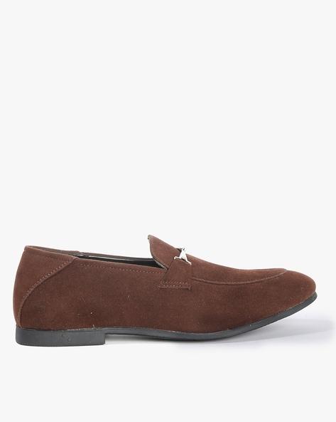 slip-on casual shoes with metal accent