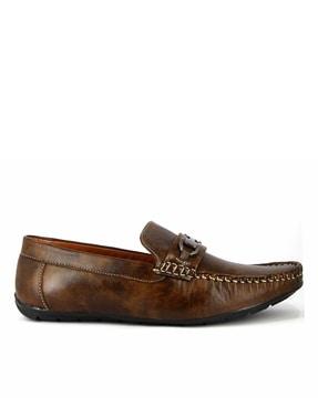 slip-on casual shoes with metal accent