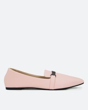 slip-on casual shoes with metal accent