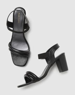 slip-on chunky heeled sandals