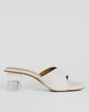 slip-on chunky heeled sandals