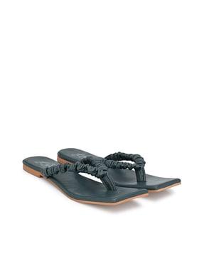 slip-on flat sandals 