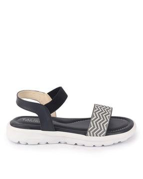 slip-on flat sandals with sling-back