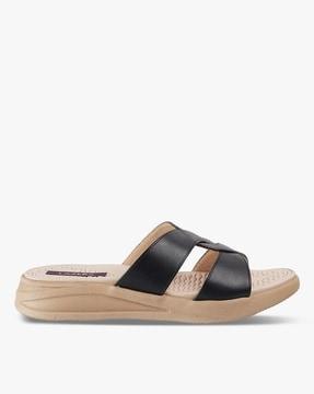 slip-on flat sandals