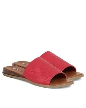 slip-on flat sandals