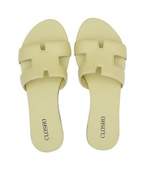 slip-on flat sandals