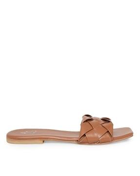 slip-on flat sandals