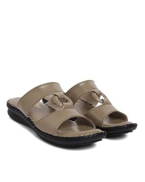 slip-on flat sandals