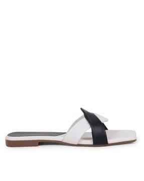 slip-on flat sandals