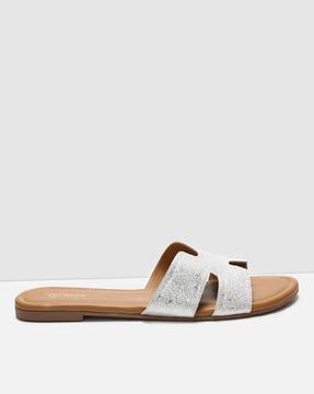 slip-on flat sandals