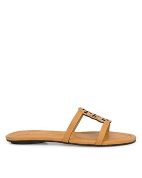 slip-on flat sandals