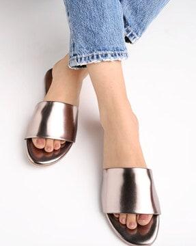 slip-on flat sandals