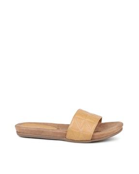 slip-on flat sandals