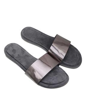 slip-on flat sandals