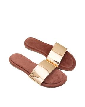 slip-on flat sandals