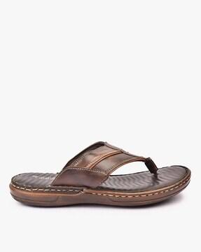 slip-on leather sandals