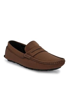 slip-on loafers with braided hem