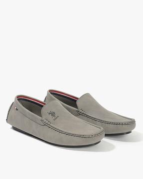 slip-on loafers with logo