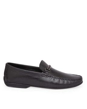 slip-on loafers with metal accent    