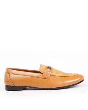 slip-on loafers with metal accent