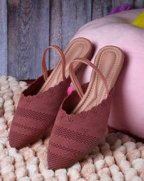 slip-on mules with back strap