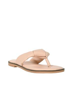 slip-on open-toe flat sandals
