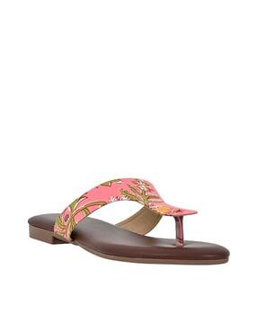 slip-on open-toe flat sandals