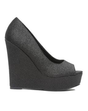 slip-on open-toe wedges