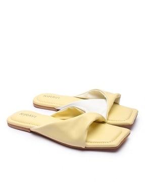 slip-on peep toe sandals