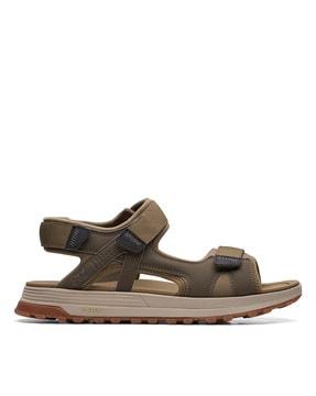 slip-on sandals buckle closure