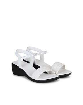 slip-on sandals with ankle loop