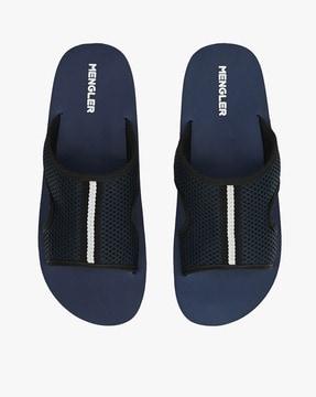 slip-on sandals with branding