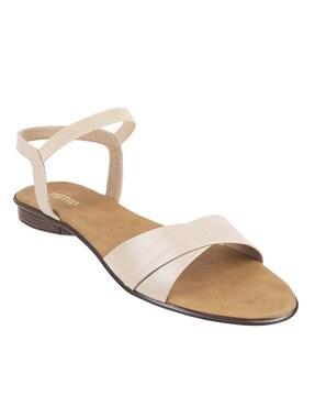 slip-on sandals with elasticated strap