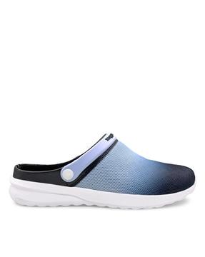 slip-on sandals with mesh upper