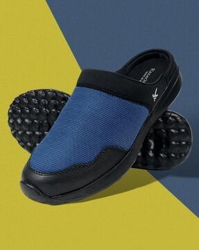 slip-on sandals with mesh upper