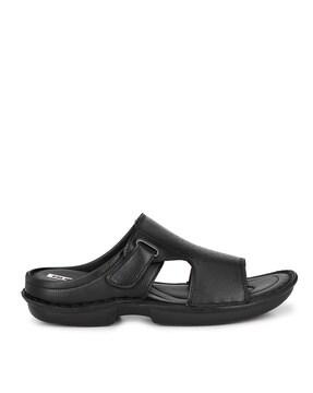 slip-on sandals with perforations