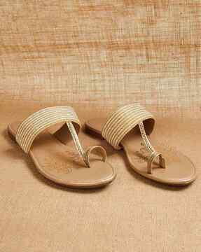 slip-on sandals with pu upper