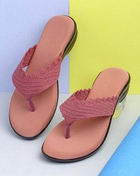 slip-on sandals with pvc upper