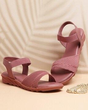 slip-on sandals with pvc upper