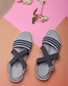 slip-on sandals with pvc upper