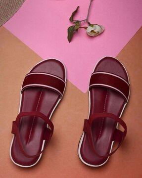 slip-on sandals with pvc upper