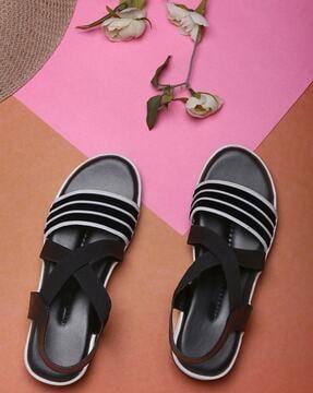 slip-on sandals with pvc upper