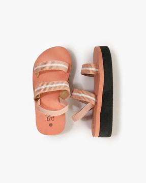 slip-on sandals with sling back
