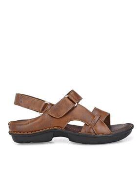 slip-on sandals with synthetic upper