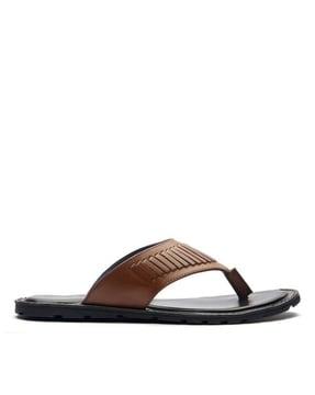 slip-on sandals with synthetic upper