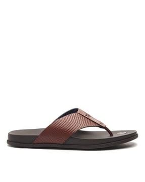 slip-on sandals with synthetic upper