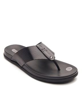 slip-on sandals with synthetic upper