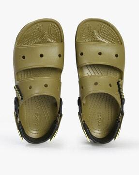 slip-on sandals with velcro closure