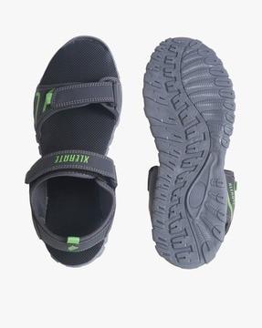 slip-on sandals with velcro closure